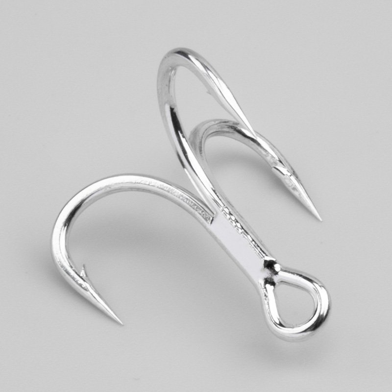 Sea Fishing 6066-4X-NP 1#-5/0# Treble Hooks High Carbon Steel 4X Strong Fishing Hook Triple Anchor Hooks