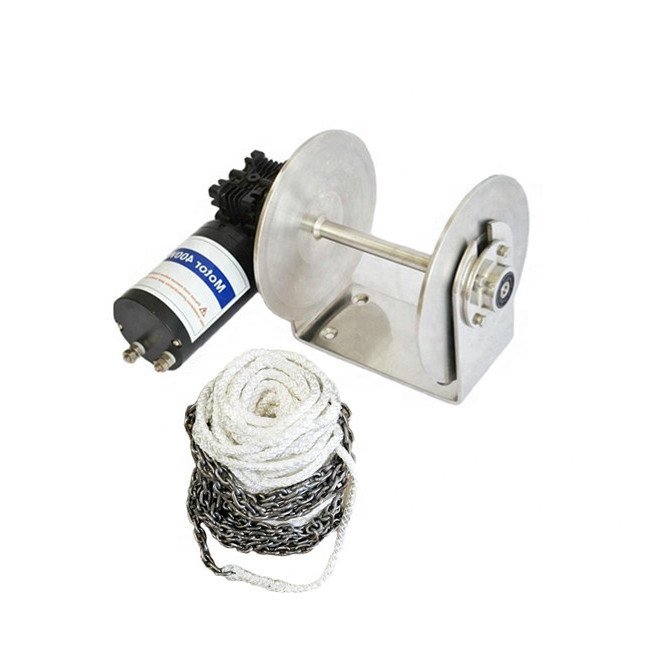 Marine Stainless Steel Yacht Electric Rope Winch Remote Drum Anchor Windlass