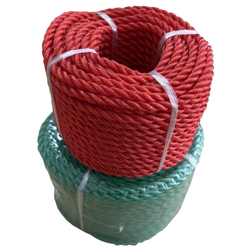 High Strength 100% Polypropylene Twine 3-Strand Twisted Nylon PE PP Rope for Agriculture Packing and Shipping