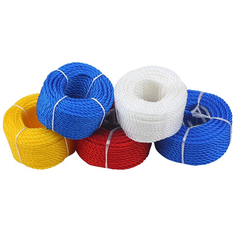 High Strength 100% Polypropylene Twine 3-Strand Twisted Nylon PE PP Rope for Agriculture Packing and Shipping