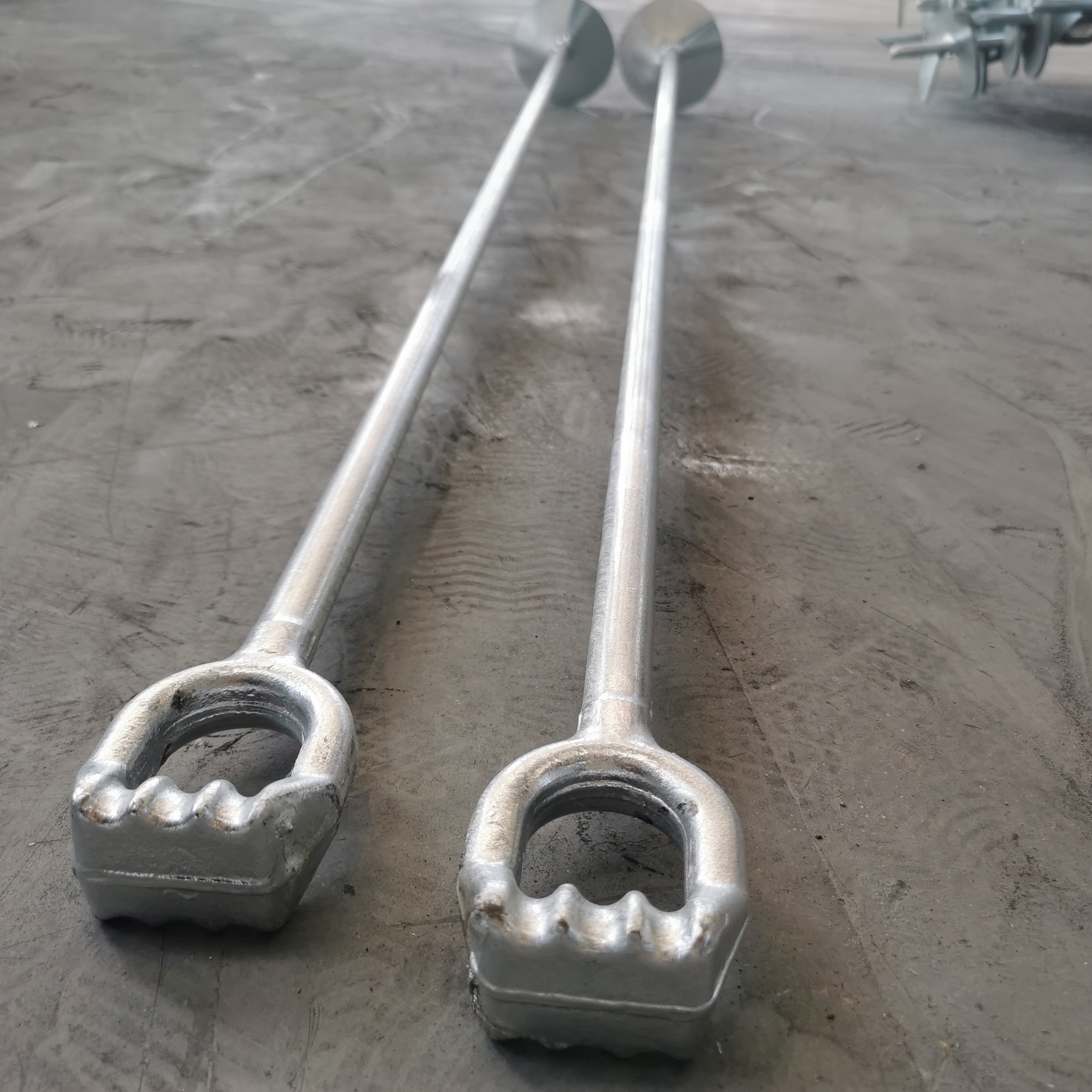 Silver No Digging Ground Screw Helical Piles No Dig Ground Anchor
