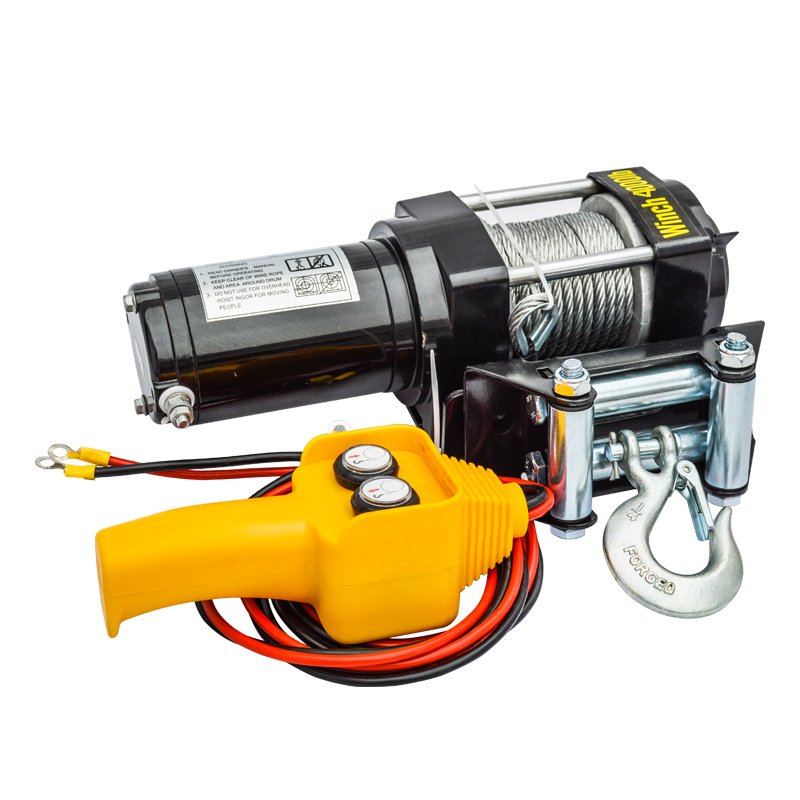 Electrique Electric 4000lb WINCH 12V Steel Cable Winch Quad Bike Auto ATV Trailer Truck Boat Winch 15m