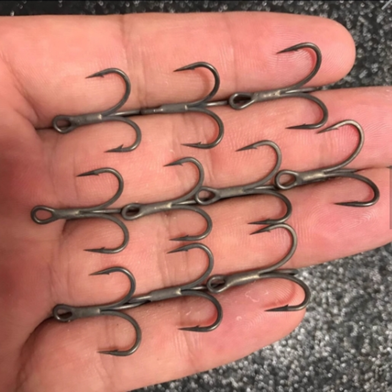 Top Right Fh418 Teflon Coating Rust-proof Seawater-proof Fishing Saltwater Treble Fishing Hook