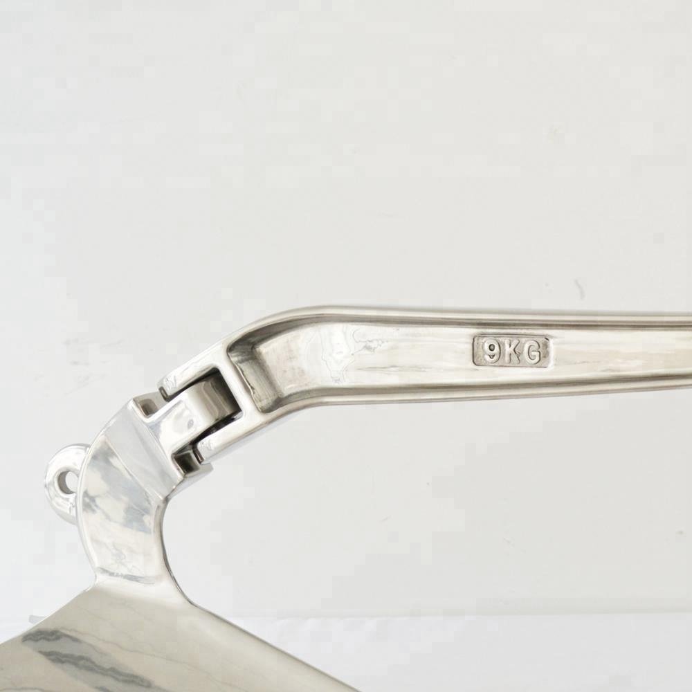 Marine Grade 316 Stainless Steel Boat Hinged Plow Plough Anchor 5KG