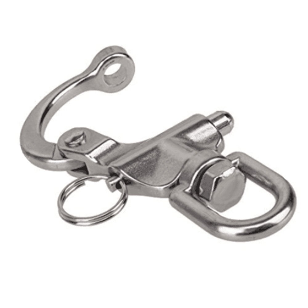 Swivel Eye Snap Shackle Quick Release Bail Rigging Boat Anchor Chain Eye Shackle Stainless Steel Clip for Marine Architectural