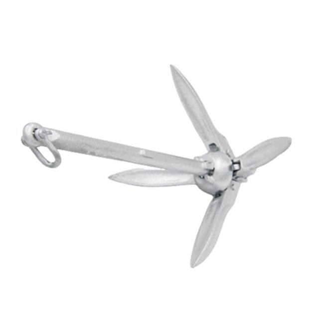 Small Marine Galvanizing Carbon Steel Boat Umbrella Folding a Four Claw Anchor for Fishing Boat Anchor Set