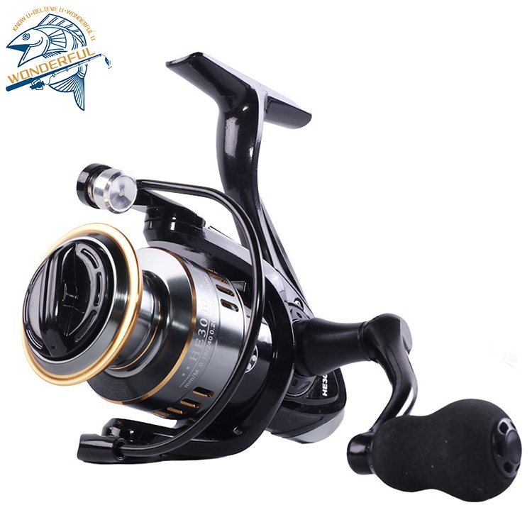 Rigorously 5.2:1 Selected HE Spinning Wheel Long Cast All-metal Reel Sea Rod Anchor Fishing Wheel