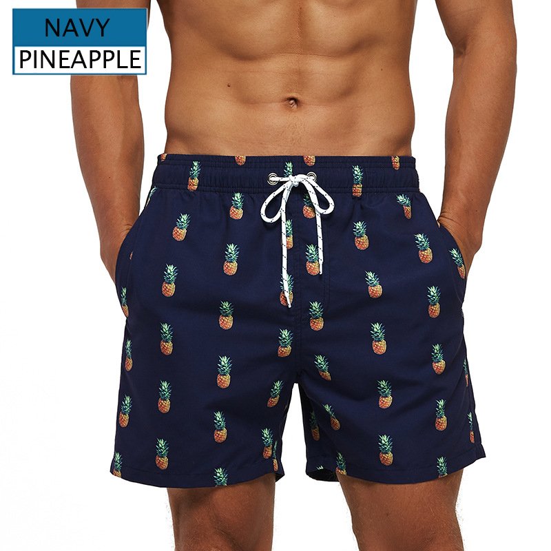 Four Way Stretch Fabric Men's Quick Dry Sublimation Print Beach Swim Board Shorts