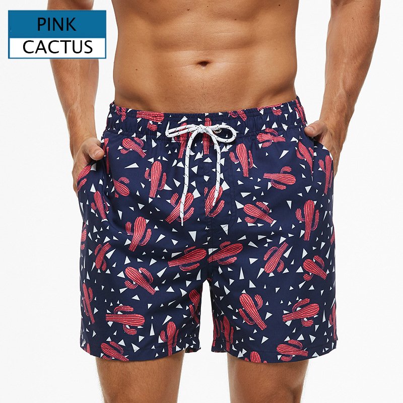 Four Way Stretch Fabric Men's Quick Dry Sublimation Print Beach Swim Board Shorts