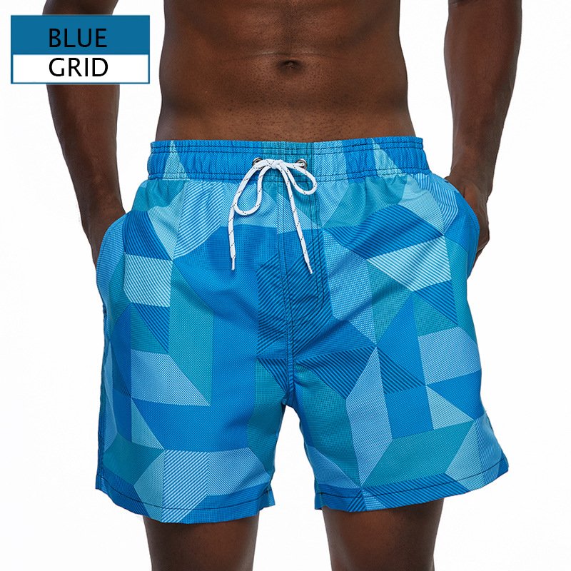 Four Way Stretch Fabric Men's Quick Dry Sublimation Print Beach Swim Board Shorts