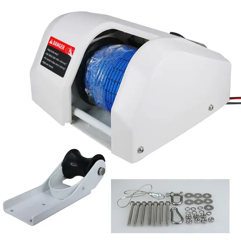 Top Quality Marine Pontoon 35 Winch for Fresh Water Electric Anchor Winch Suitable 30lb Anchor 100ft Rope Accessories Included