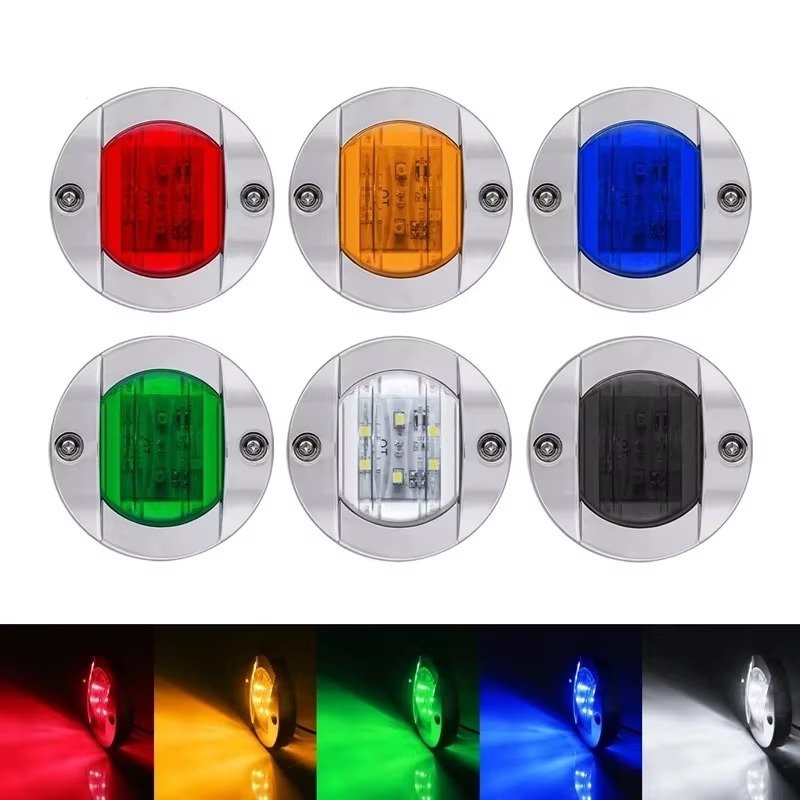 DC 12V/24V 6LED Stern Light Boat Marine Lights Navigation Light Waterproof Marker Lamp for Truck RV Yacht Transom Anchor Stern