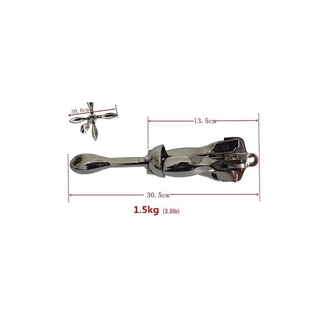 Boat Anchors Folding Anchor Stainless Steel Grapnel Marine Hardware