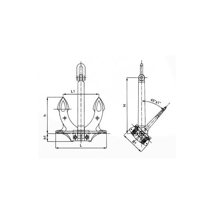 JIS Stockless Anchor Holding Power Steel Boat Marine Ship Anchor Delta Anchor