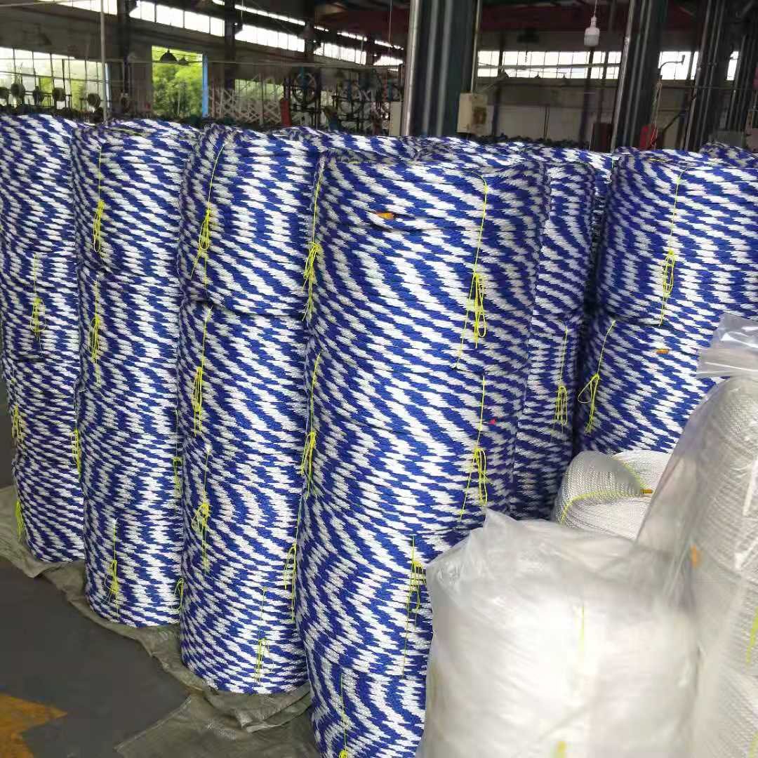 Polypropylene Anchor Line Solid Braided Marine Rope Dock Line Spliced With 316 Thimble