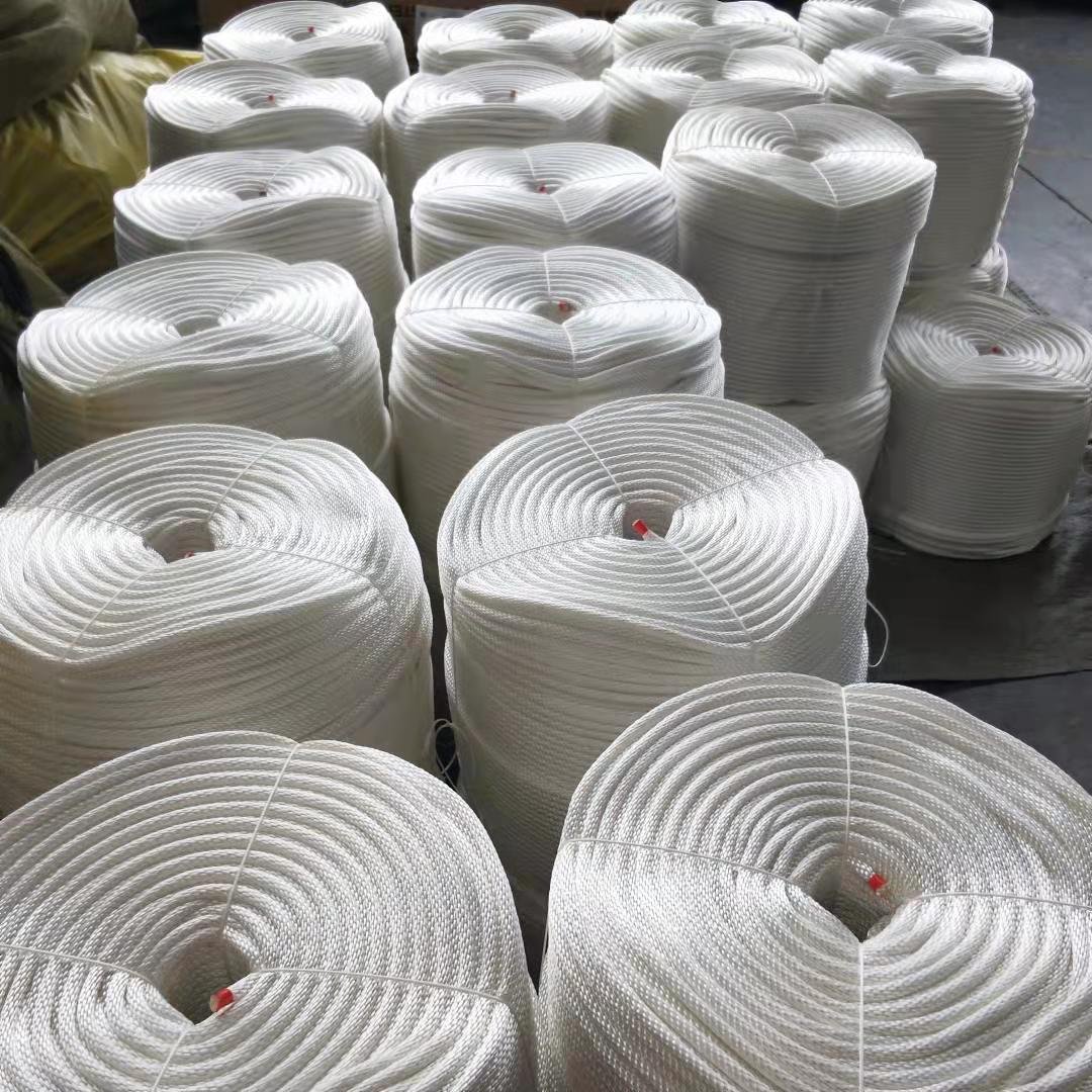 Polypropylene Anchor Line Solid Braided Marine Rope Dock Line Spliced With 316 Thimble