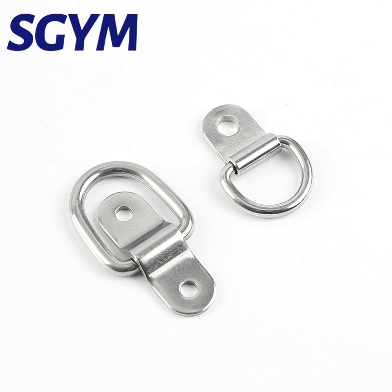 High Quality Stainless Steel D-Ring Tie Downs D Rings Anchor Lashing Ring for Loads on Case Truck Cargo Trailers RV Boats