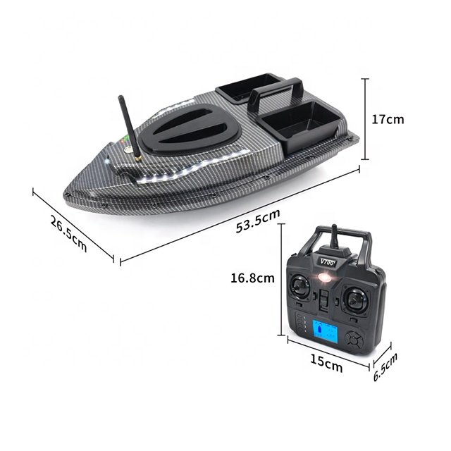 V900 Bait Boat 40 GPS Anchor Points Dual Hoppers 500M Auto Return Carp Fishing Boat With Steering Light