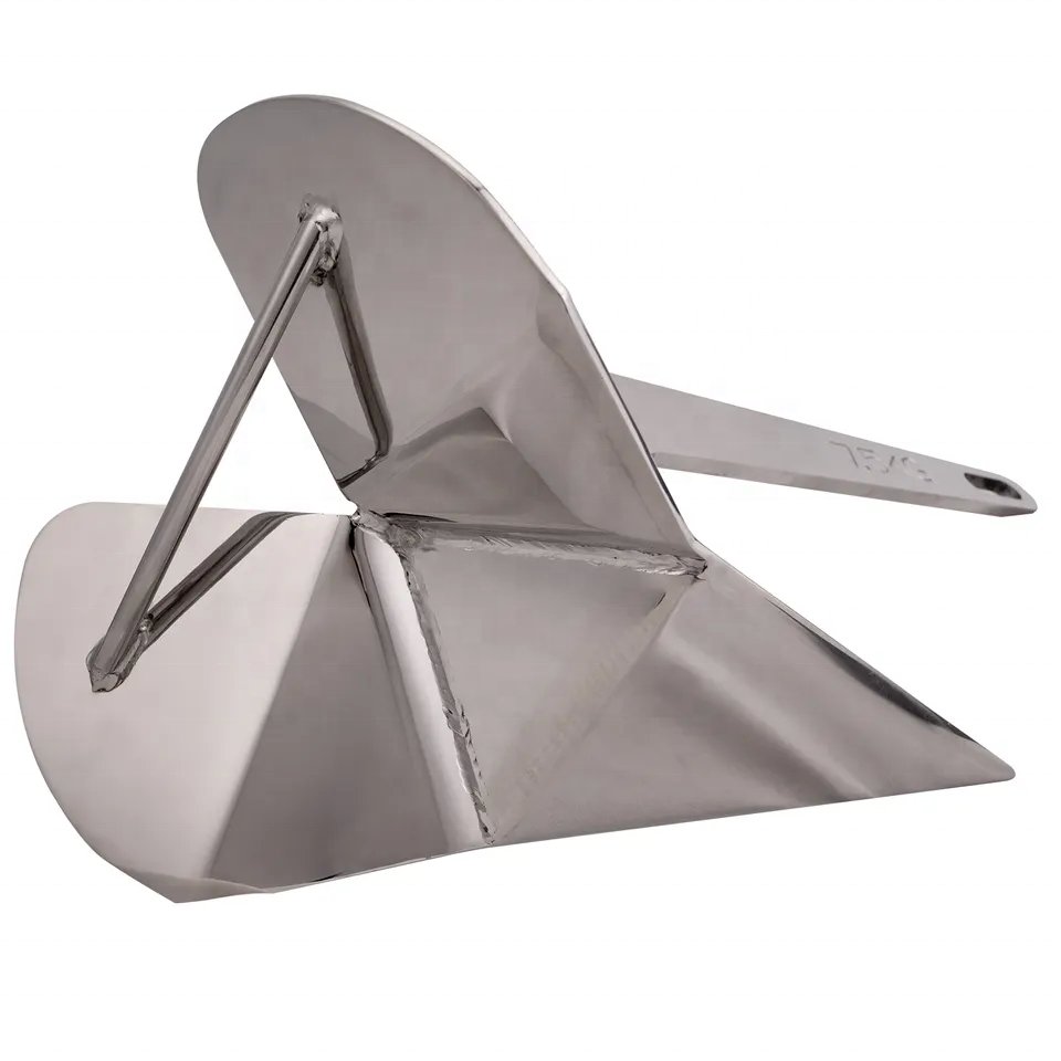Manufacturer Factory Supply Mirror Polish Marine Delta Stainless Steel Boat Anchor Navy Ship Anchors Sale Marine Anchor