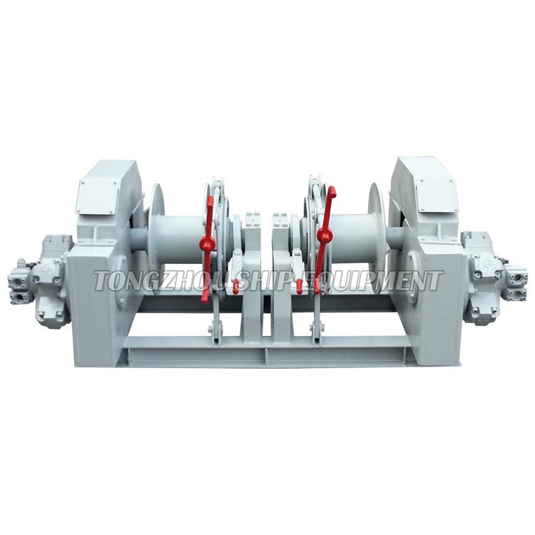 Hydraulic Line Pulling Marine Spooling Slipway Shrimp Boat Winch 100 Ton