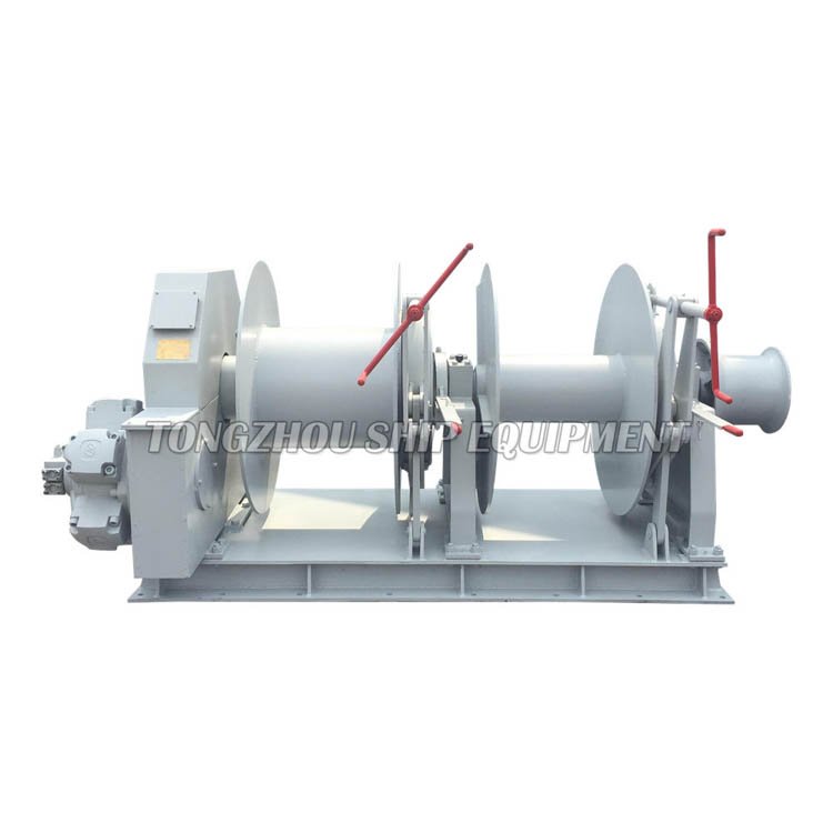 Hydraulic Line Pulling Marine Spooling Slipway Shrimp Boat Winch 100 Ton