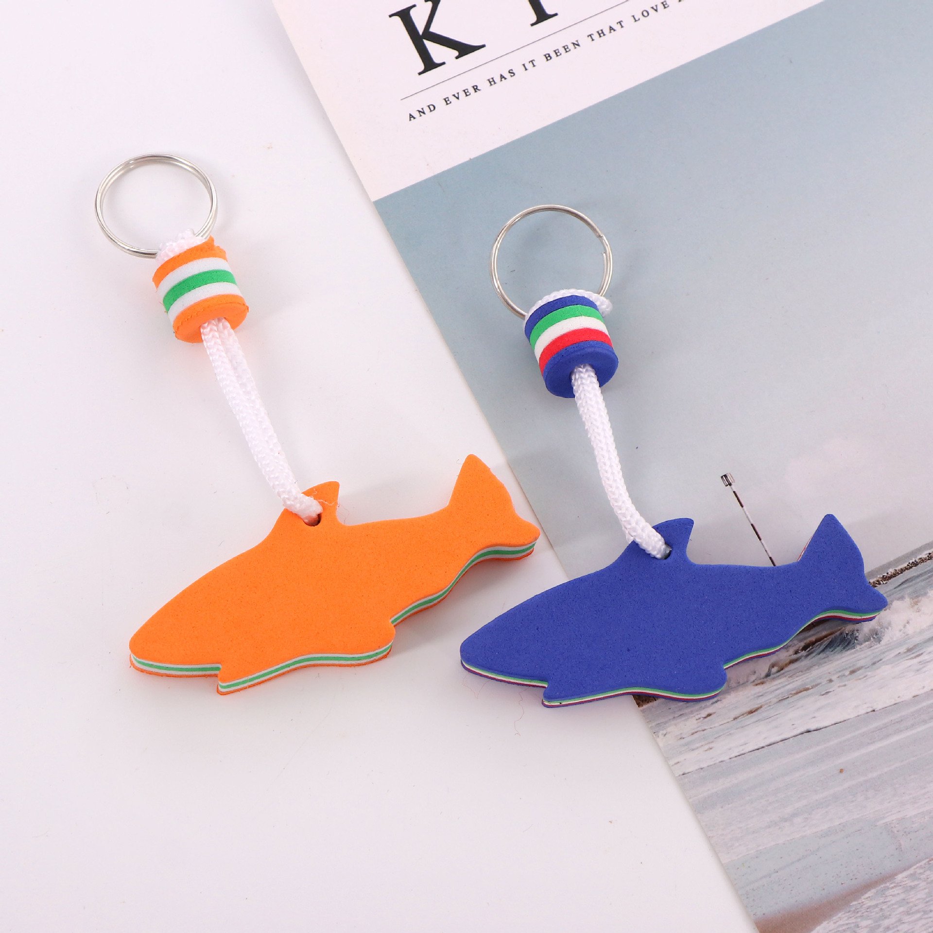Boat Floating Key Chain Novelty Storage Keychain Water Sports Sailing Anchor Dolphin Buoy Shaped Buoyant Keys Ring
