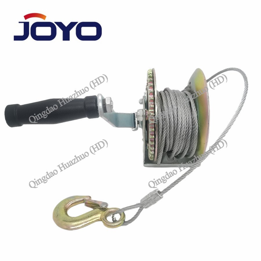 Hand Winches Hand Crank Boat Portable Cable Pulling Winch Cable Puller with Wire Rope or Strap,ISO9001:2015,CE Certificate