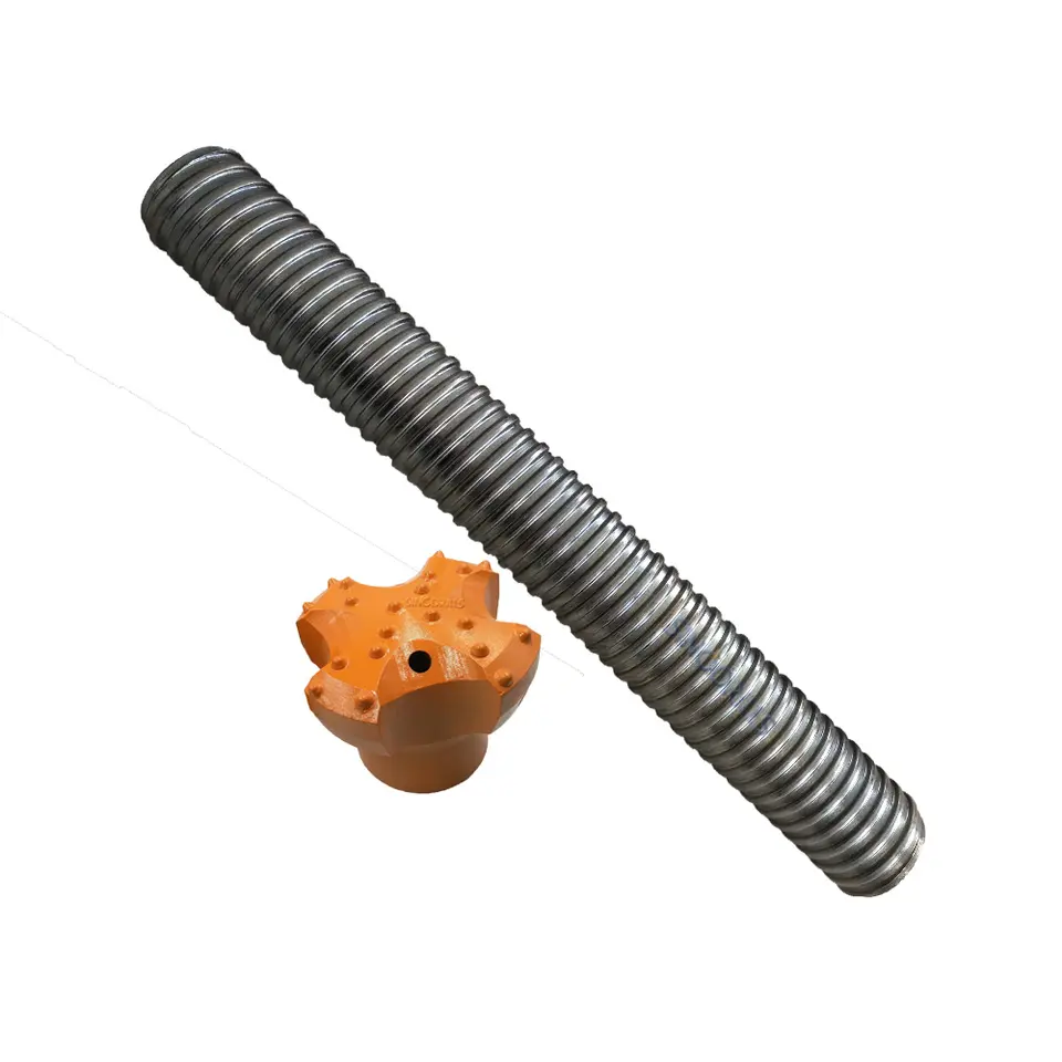 Customizable Self-Drilling Anchor System Bolt Full Thread R51 Hollow Body Sleeve Made of Durable Plastic for Construction