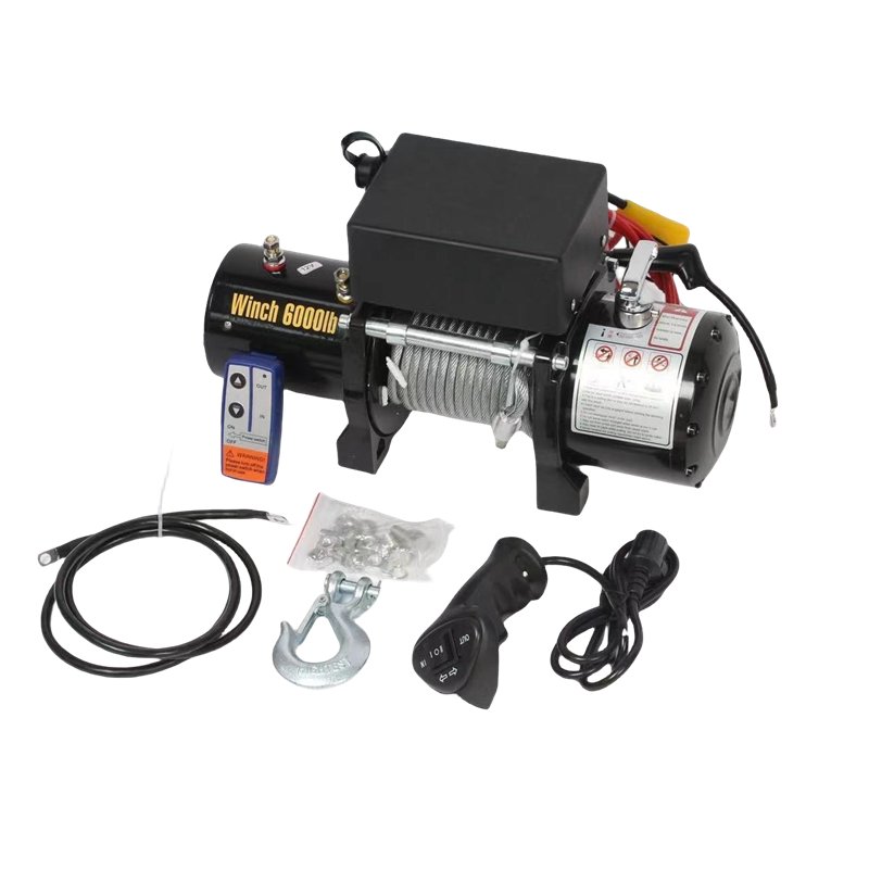 Portable 3000lb Mini 12v/24v Car Boat Anchor Motor Electric Winch with Anti-rotation Wire Rope
