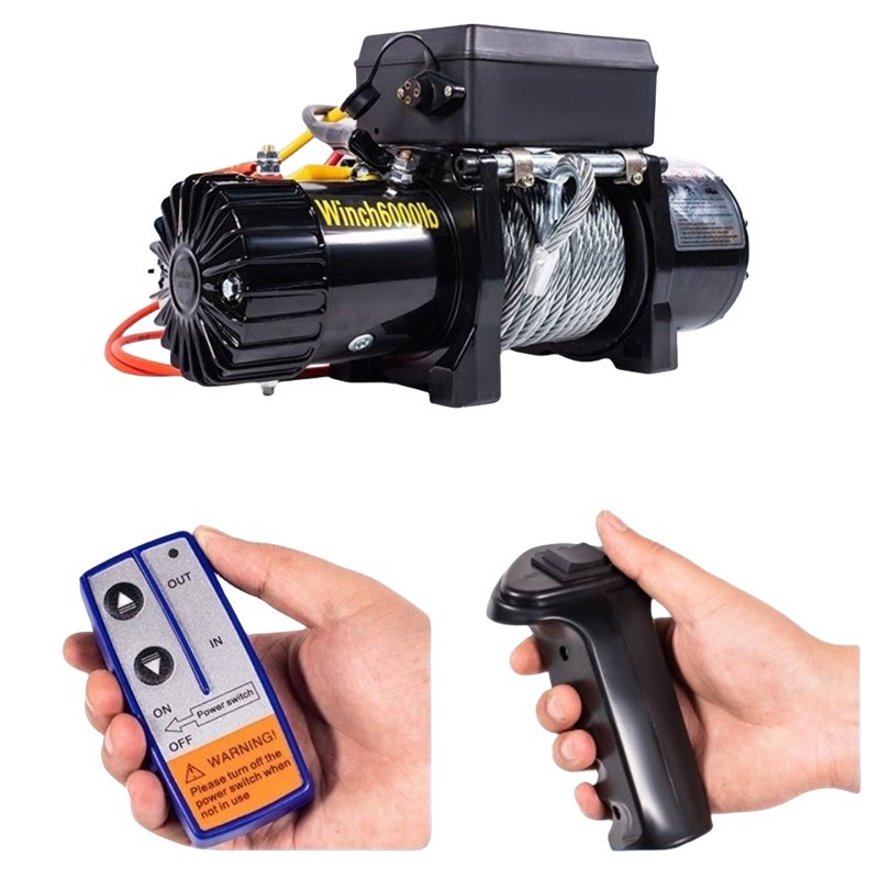Portable 3000lb Mini 12v/24v Car Boat Anchor Motor Electric Winch with Anti-rotation Wire Rope