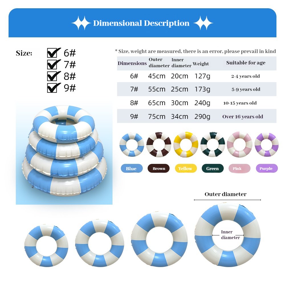 Wholesale Summer Inflatable Swimming Rings Minimalist Style Inflatable Swimming Pool Floater for Pool