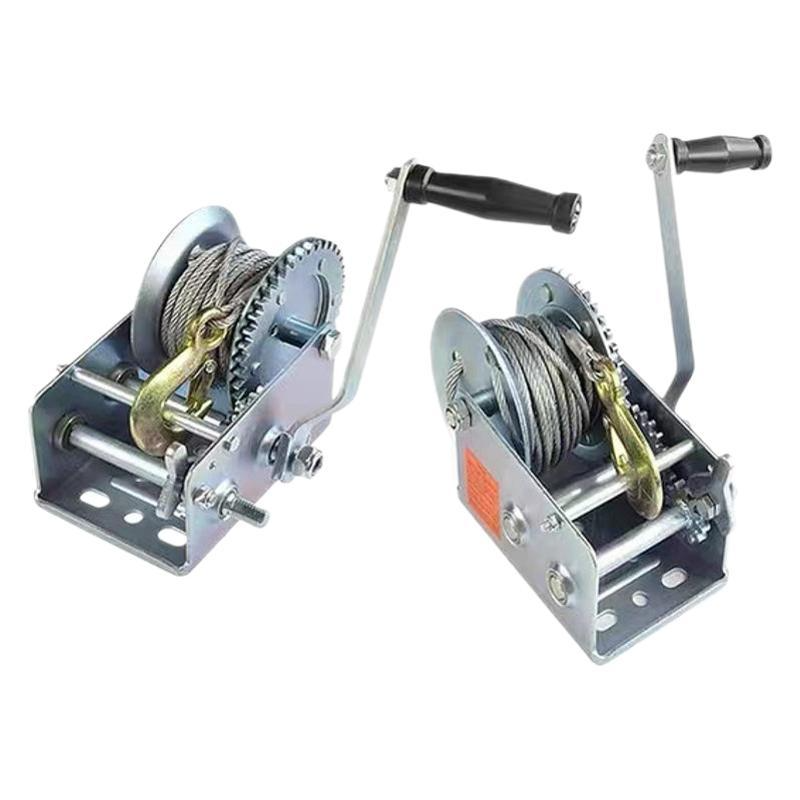 1600lbs 1800lbs 2000lbs Steel Cable Manual Brake Lifting Hand Winch