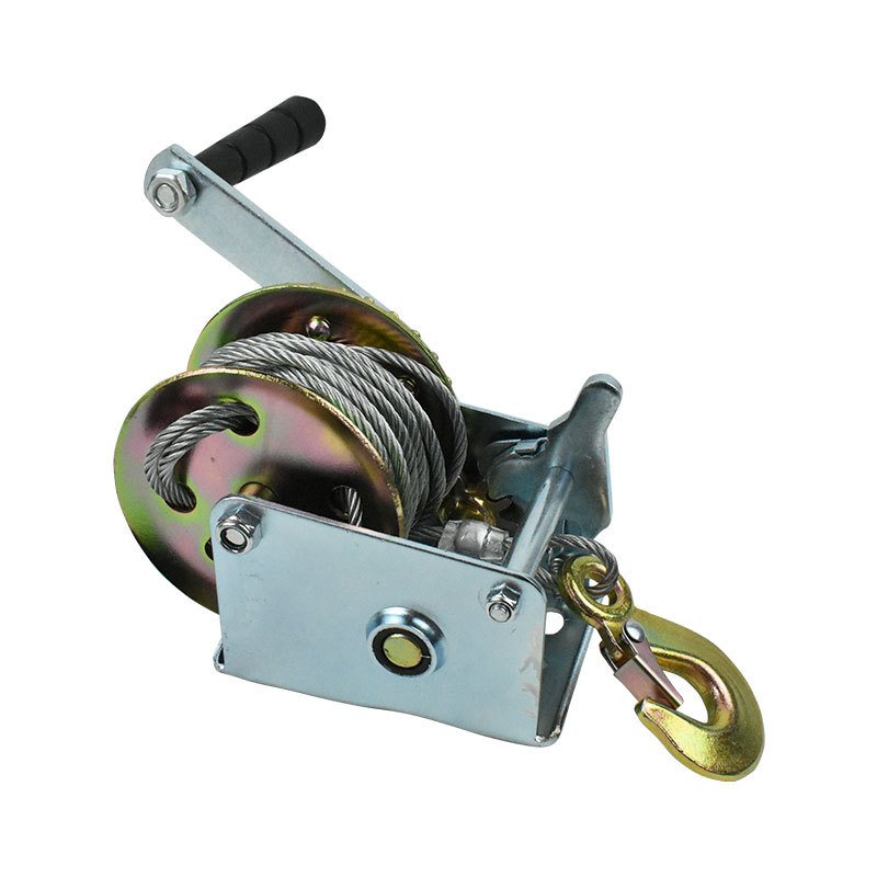 1600lbs 1800lbs 2000lbs Steel Cable Manual Brake Lifting Hand Winch