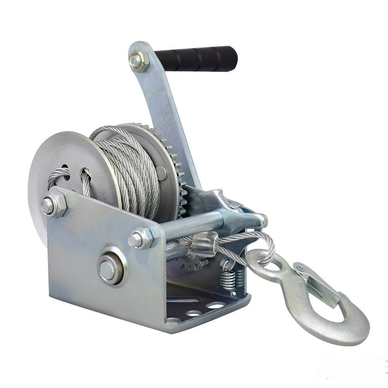 1600lbs 1800lbs 2000lbs Steel Cable Manual Brake Lifting Hand Winch