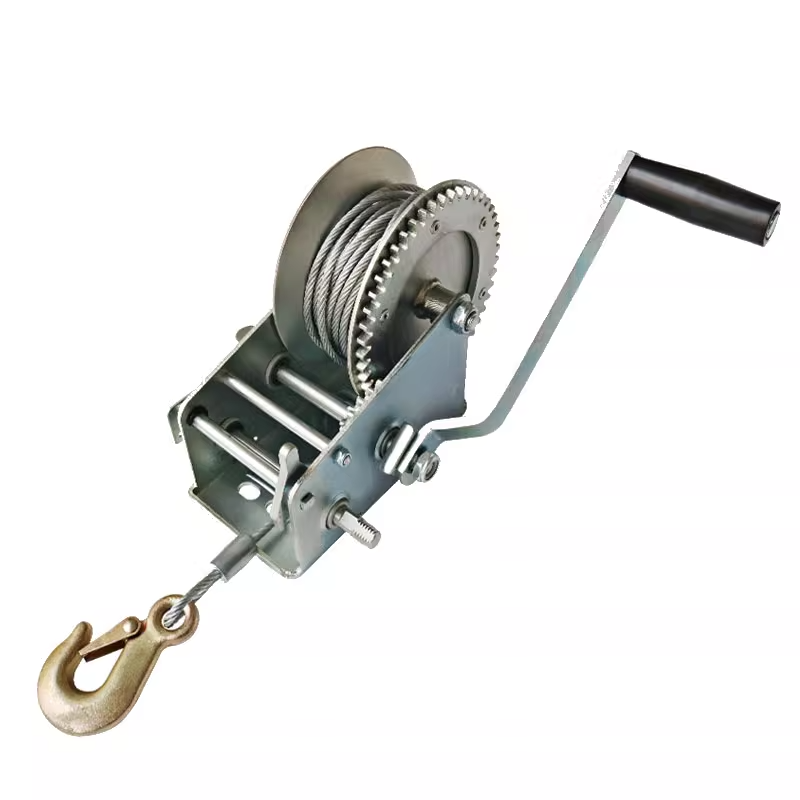 1600lbs 1800lbs 2000lbs Steel Cable Manual Brake Lifting Hand Winch
