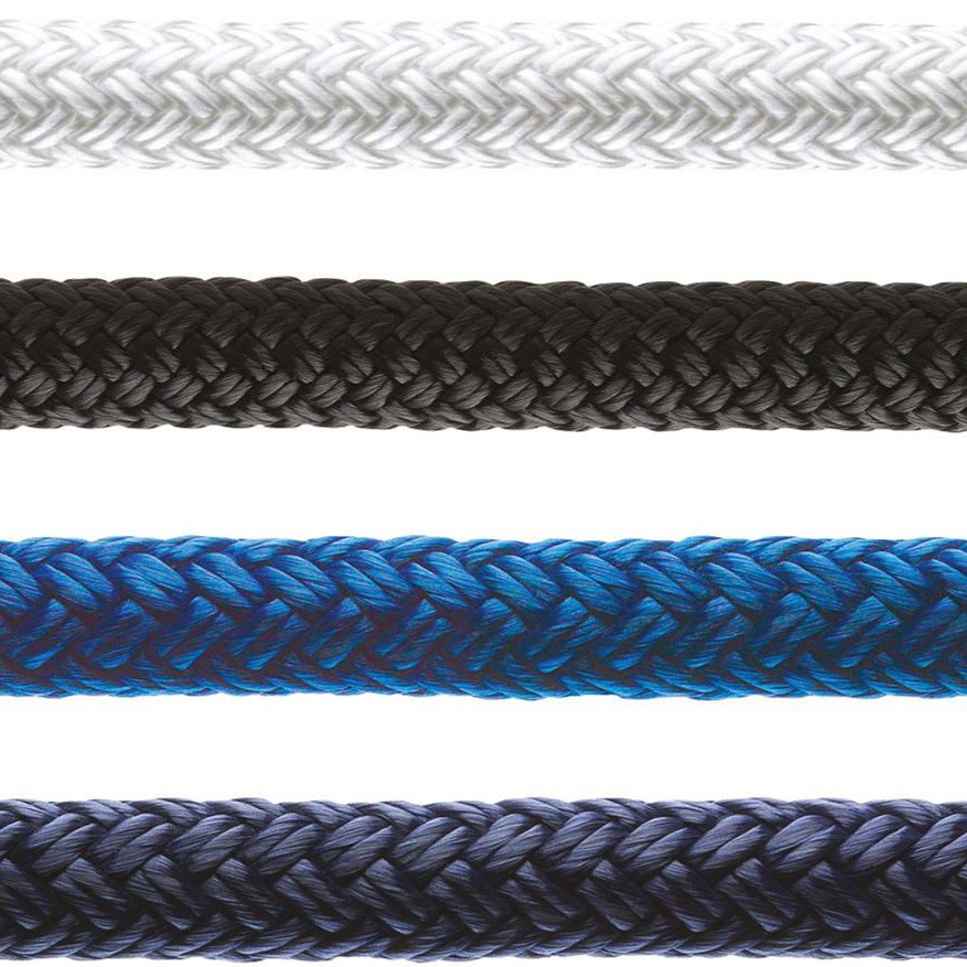 White Black Blue Yacht Halyard Colorful Dia Customized * 200 220 m Polyester Nylon Double Braided Rope