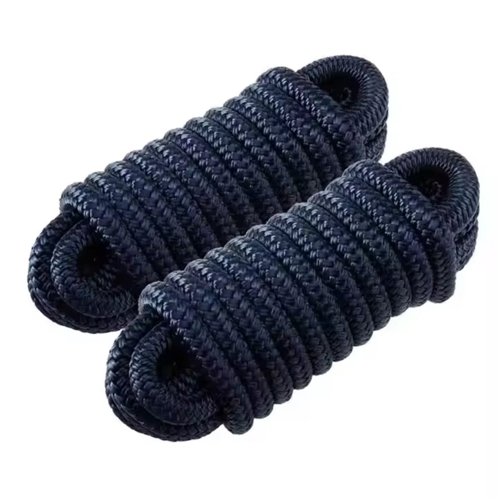 CNWAGNER Double Braided Dock Line Durable Nylon Mooring Rope for Sailing Yachts Boats Available in Polyester PP Marina Ship Use