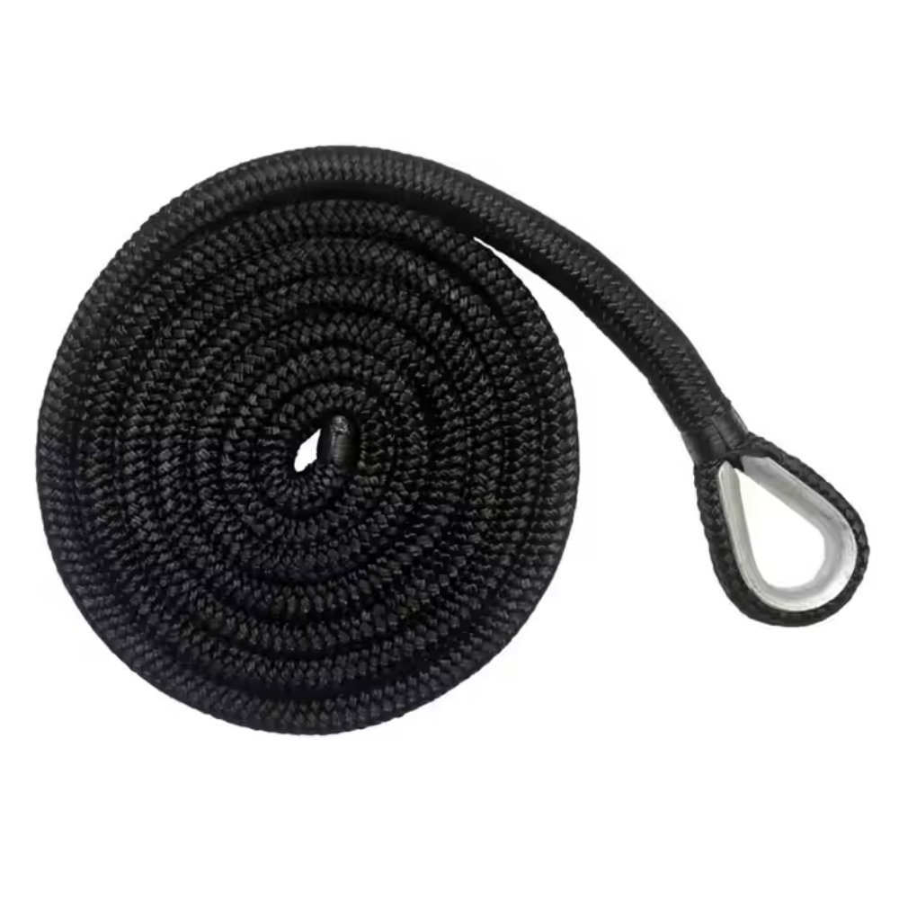 CNWAGNER Double Braided Dock Line Durable Nylon Mooring Rope for Sailing Yachts Boats Available in Polyester PP Marina Ship Use