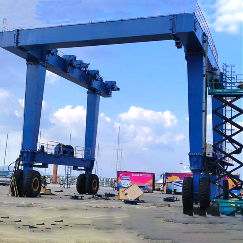25-100 Ton Rubber Wheeled Mobile Marine Gantry Crane for Outdoor Engineering & Construction Machinery High-Quality for Sale