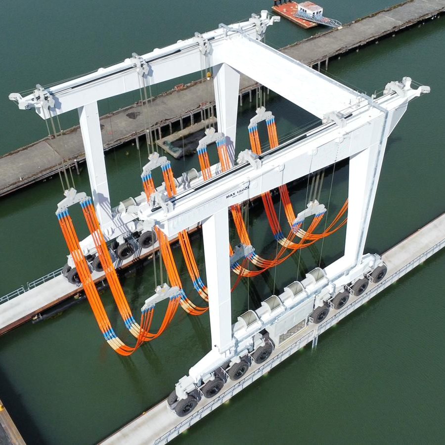 25-100 Ton Rubber Wheeled Mobile Marine Gantry Crane for Outdoor Engineering & Construction Machinery High-Quality for Sale