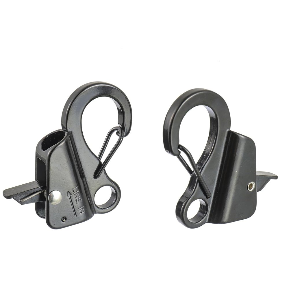 Boat Sliding Hook Black Stainless Steel Boat Anchor Hook Clips for 3/8" - 5/8" Boat Anchor Rope
