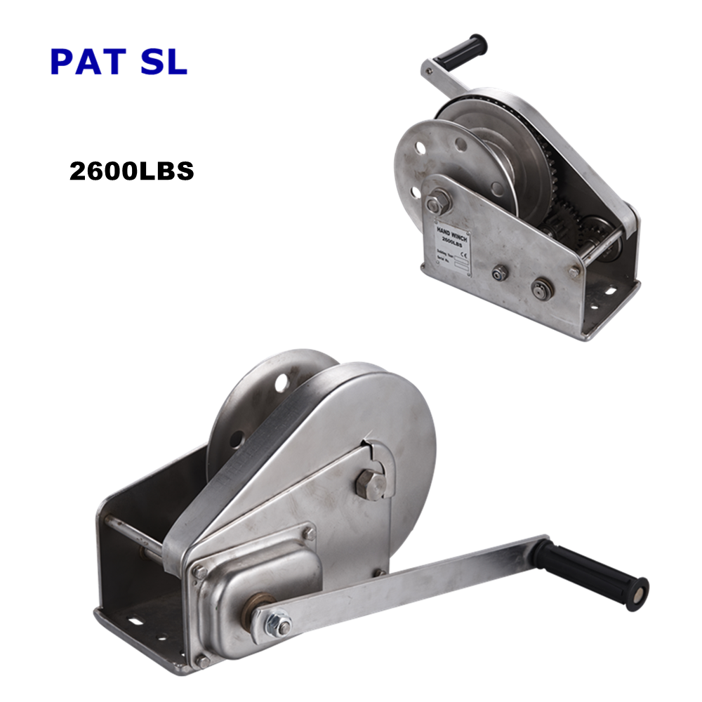 Top Quality 1800LBS Self Braking Brake Hand Winch Stainless Steel 304 Marine Winch for Sea Boat Anchor Winch