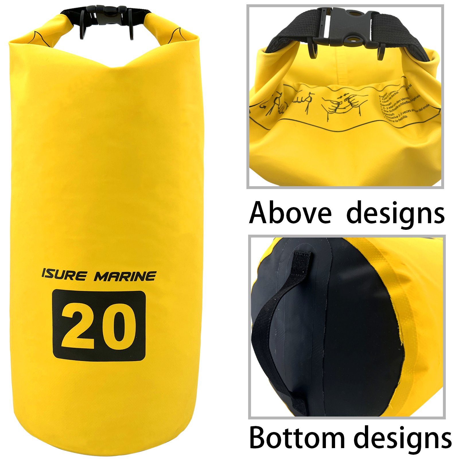 Sand Anchor System for PWC, Kayak, Small Boats - Includes Anchor Bag, Buoy,12' Line W/Snap Hook Waterproof Bag Set