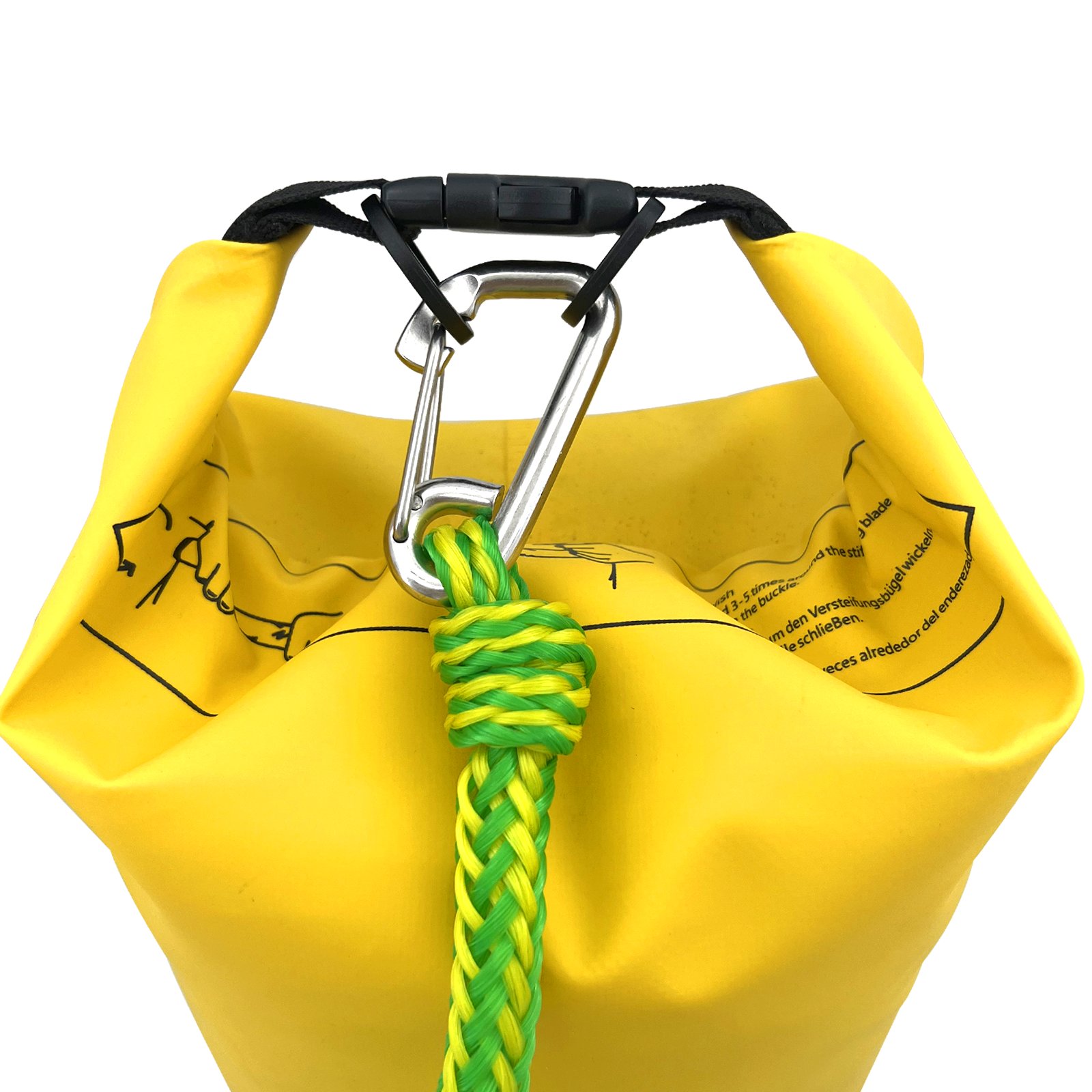 Sand Anchor System for PWC, Kayak, Small Boats - Includes Anchor Bag, Buoy,12' Line W/Snap Hook Waterproof Bag Set