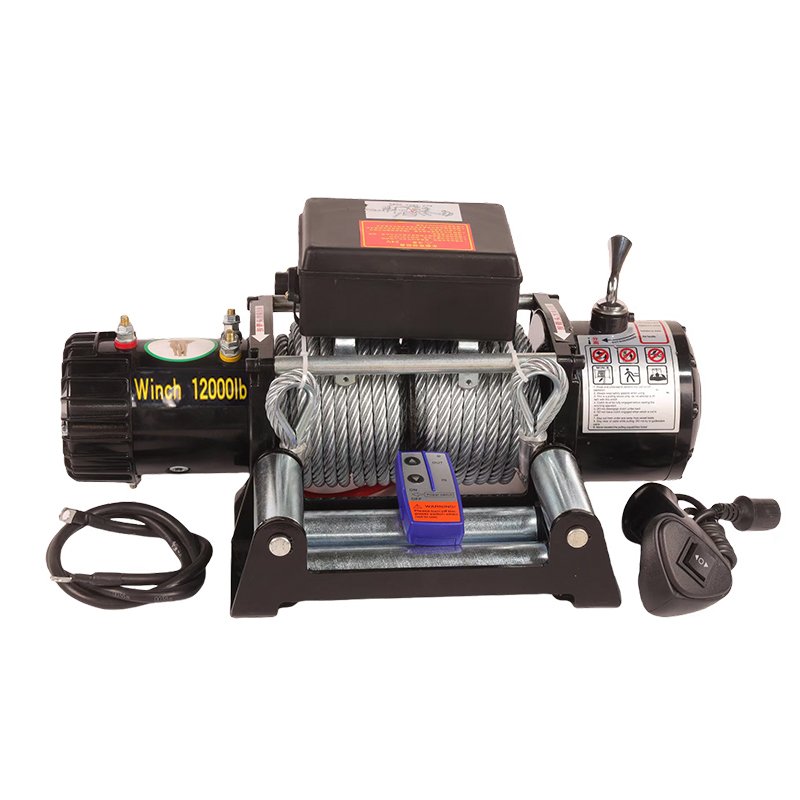 12000lbs 4x4 Manual Construction Material Lifting Hoist Anchor Moter Quiet Electric Winch