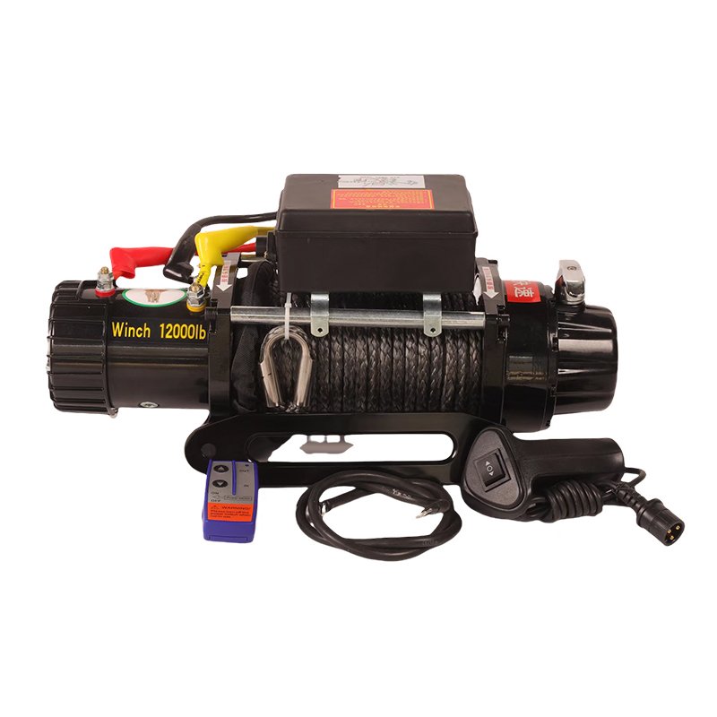 12000lbs 4x4 Manual Construction Material Lifting Hoist Anchor Moter Quiet Electric Winch