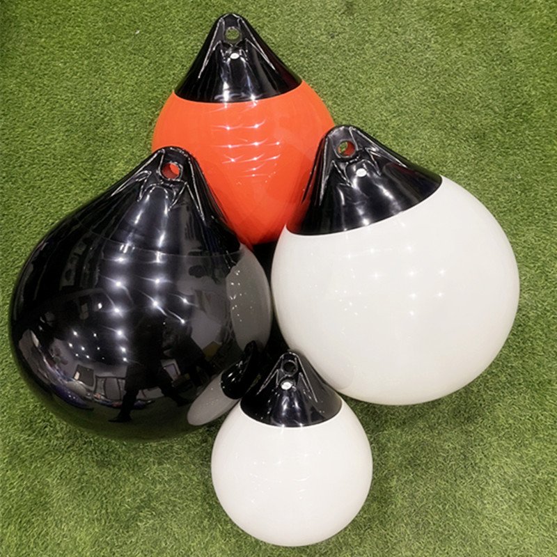 BOSKET Pair of Boat Fenders Ball Round Anchor Buoy, Dock Bumper Ball Inflatable Vinyl Shield Protection Marine Mooring Buoys