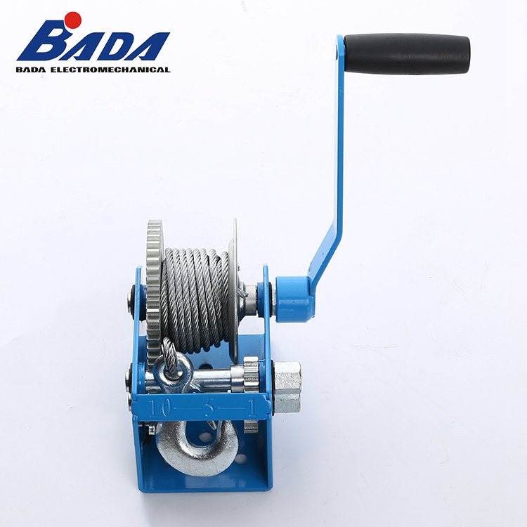 BADA 7.5m Cable Length 2500Lbs Steel Wire Rope Boat Anchor Hand Manual Winches