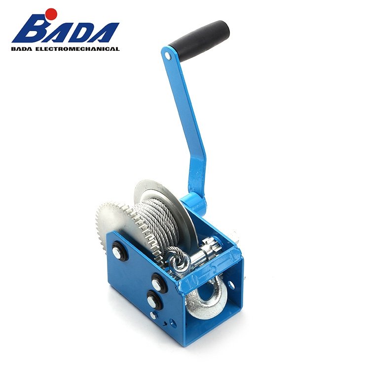 BADA 7.5m Cable Length 2500Lbs Steel Wire Rope Boat Anchor Hand Manual Winches