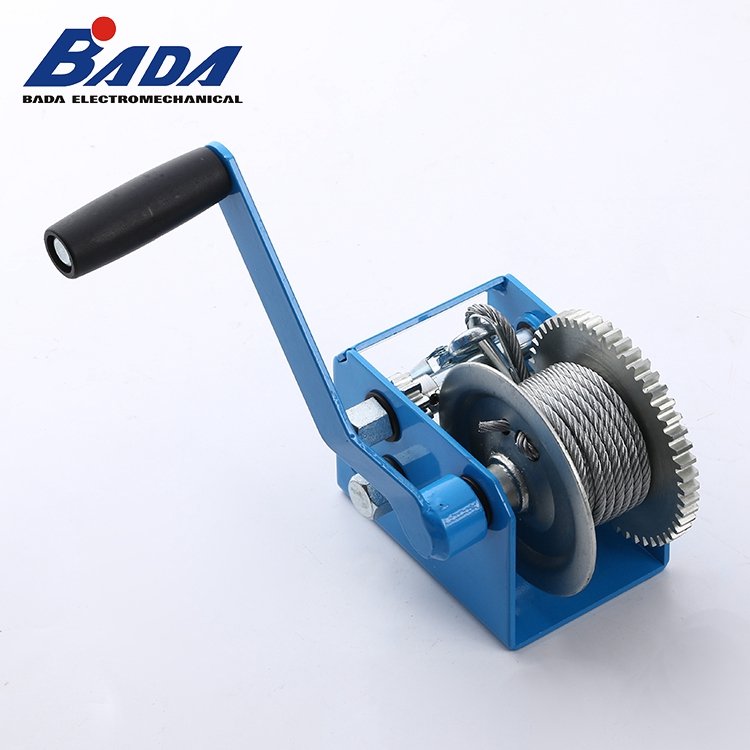 BADA 7.5m Cable Length 2500Lbs Steel Wire Rope Boat Anchor Hand Manual Winches